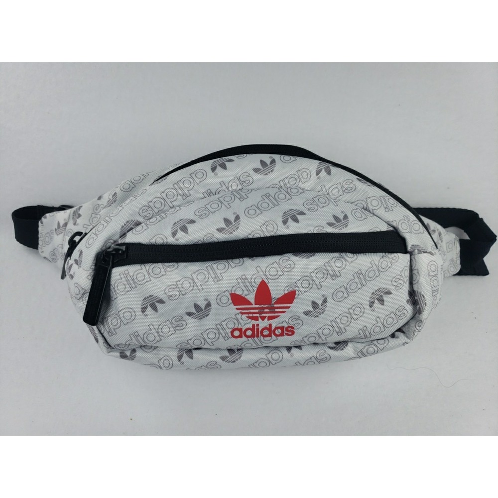 Adidas Originals Waist Pack National White Monogram Red Trefoil Fanny Belt Bag